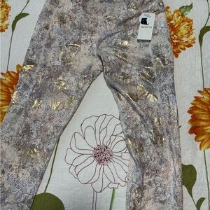 Apana yoga Gold and Gray Patterned Leggings